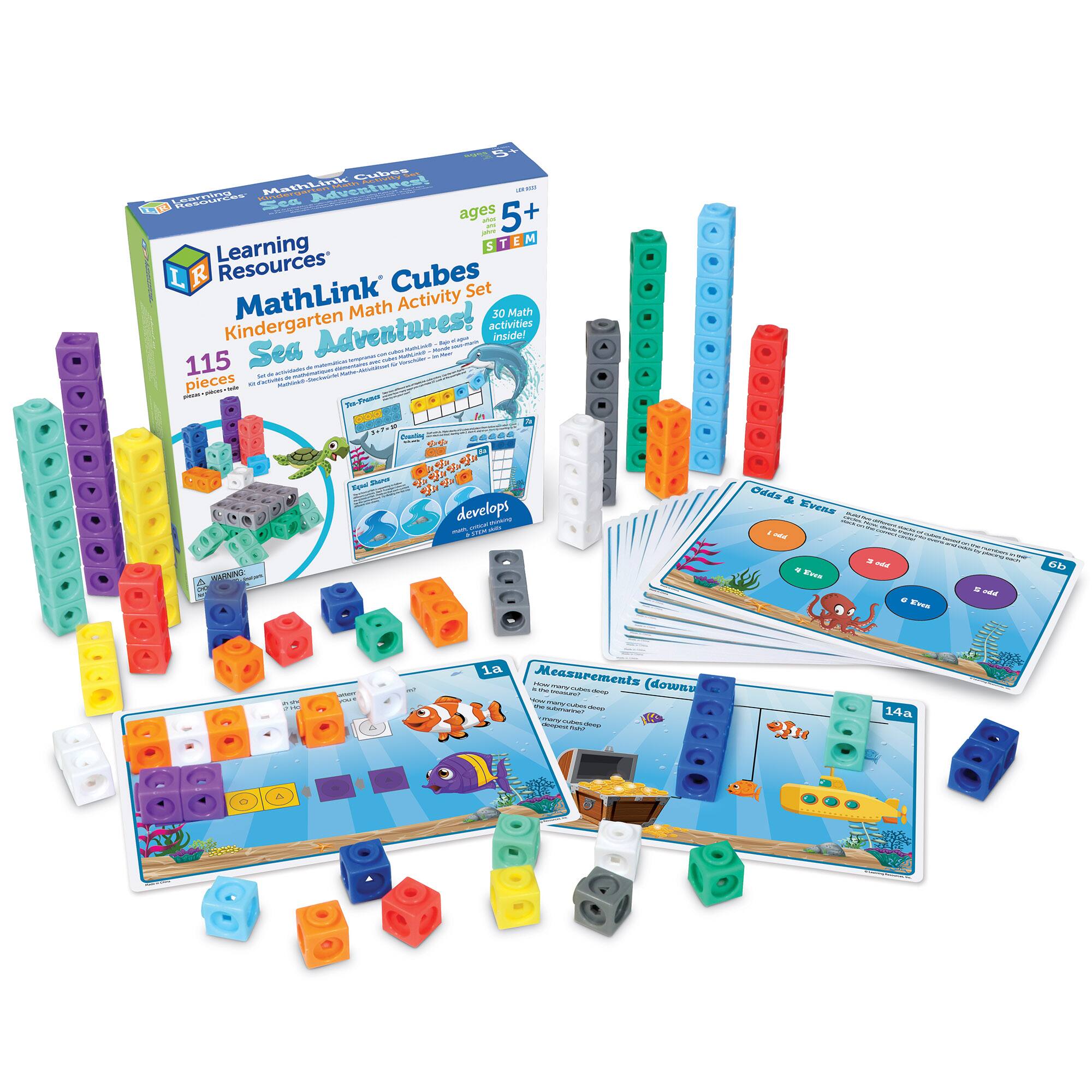 Learning Resources Mathlink Cubes Kindergarten Math Activity Set: Sea Adventures!